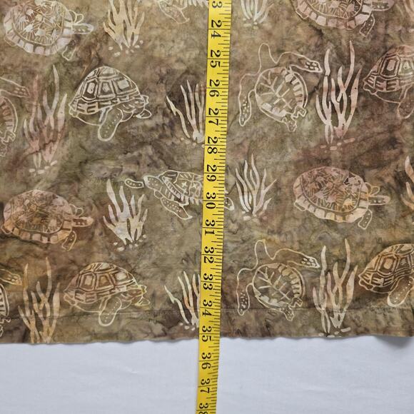 Basic Options Shirt Mens Extra Large Brown Sea Turtle Hawaiian Button Up Casual - Picture 8 of 8